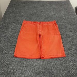 American Rag Shorts Men 38 Orange Cotton Chino Casual Summer Style